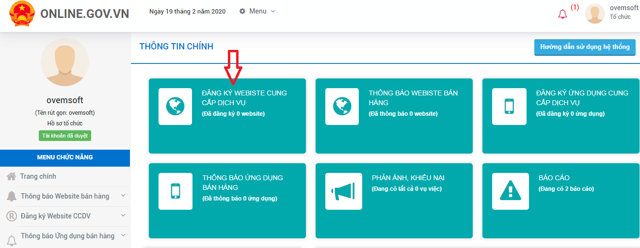 Quy trình đăng ký website với Bộ công thương miễn phí (Dành cho Website TMĐT cung cấp dịch vụ)