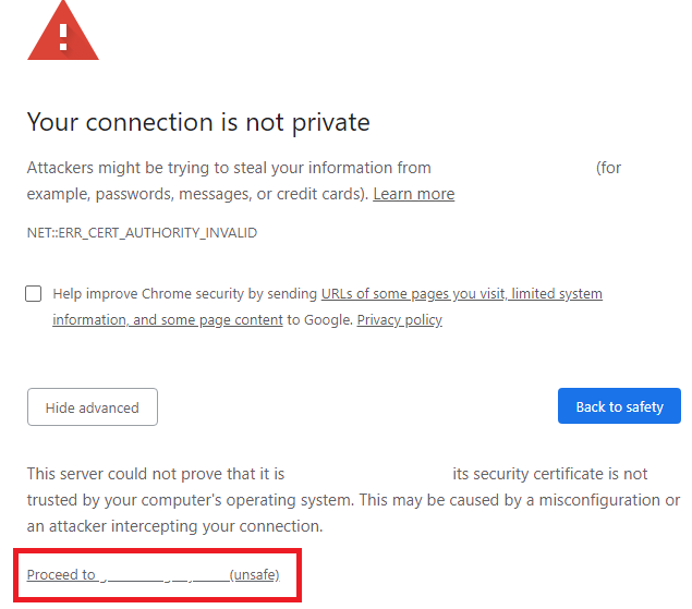 Cách khắc phục và sửa lỗi Kết nối của bạn không phải là kết nối riêng tư hoặc Your connected is not private trên trình duyệt Web