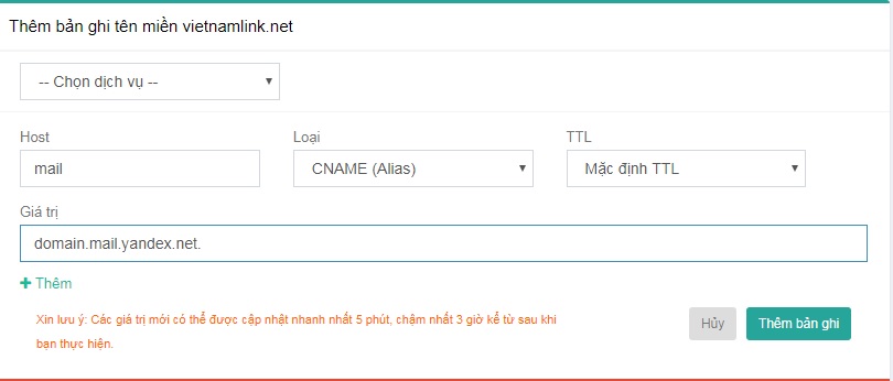 Hướng dẫn cách tạo email theo tên miền riêng miễn phí với Yandex.com